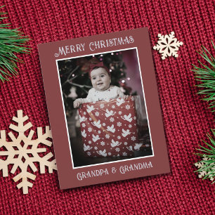 写おもしろい真 Merry Christmas Grandpaおばあちゃん ポストカード