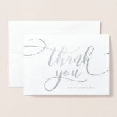 写お洒落真付き脚結婚本ありがとう 箔カード (封筒付き正面)