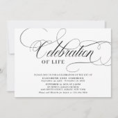 写エレガント真お祝い  招待状 (正面)