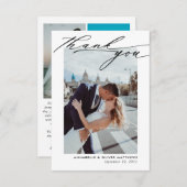 写エレガント真コラ結婚ージュ サンキューカード (正面/裏面)