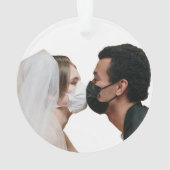 写エレガント真パンデミ結婚したック台本クリスマス オーナメント (裏面)