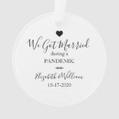 写エレガント真パンデミ結婚したック台本クリスマス オーナメント (正面)