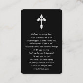 写エレガント真悔やみや弔慰葬祈りの言葉カード 名刺 (裏面)