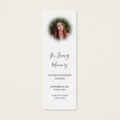 写エレガント真葬儀記念詩しおりカード (正面)