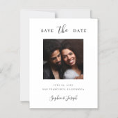 写エレガント真|日付を保存する マグネット招待状 (正面)