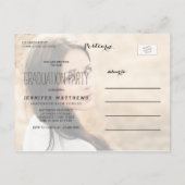 写エレガント真 | 2016卒業パーティー招待状 インビテーションポストカード (裏面)