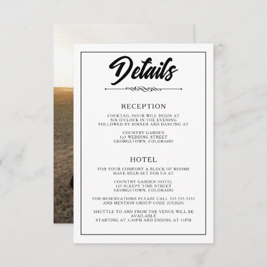 写カジュアル真 エンクロージャーカード (正面/裏面)