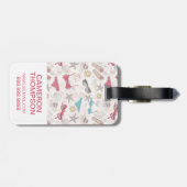 写カスタム真かわいい夏の抽象芸術柄 ラゲッジタグ (裏面横)