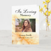 写カスタム真を愛する記憶保存カード カード (黄色い花)