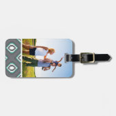 写カスタム真ジオメトリレトロイカット部品パターン ラゲッジタグ (正面横)