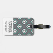 写カスタム真ジオメトリレトロイカット部品パターン ラゲッジタグ (裏面横)