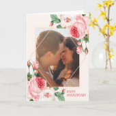 写カスタム真ハッピーアンバニシャルバラグリーティングカード カード (黄色い花)