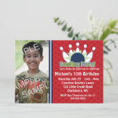 写カスタム真ボーリング誕生パーティー 招待状 (スタンド正面)