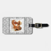 写カスタム真抽象芸術のジオメトアステカリックパターン2 ラゲッジタグ (正面横)