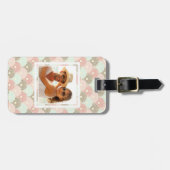 写カスタム真日本のヴィンテージパターン ラゲッジタグ (正面横)