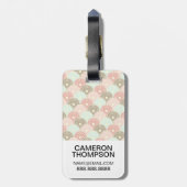 写カスタム真日本のヴィンテージパターン ラゲッジタグ (裏面縦)