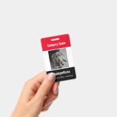 写カスタム真社員IDバッジテンプレート赤黒 バッジ (手持ち)