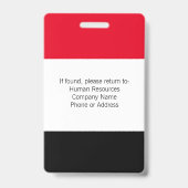 写カスタム真社員IDバッジテンプレート赤黒 バッジ (裏面)