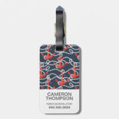 写カスタム真航海のいかり及びロープ模様 ラゲッジタグ (裏面縦)