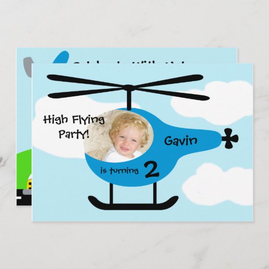 写カスタム真輸送誕生日招待状 招待状 (正面/裏面)