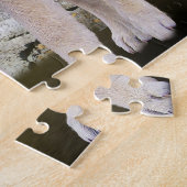 写カスタム真、子猫、リトリーバーの子犬 ジグソーパズル (側面)