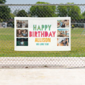 写カラフル真コラージュキッドのハッピーバースデーパーティー 横断幕 (インサイチュ)