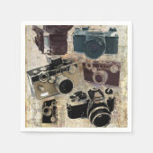 写グランジ真ヴィンテージ スタンダードカクテルナプキン (正面)