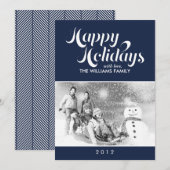 写コンテンポラリー真のクリスマス シーズンカード (正面/裏面)