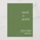 写シンプルエレガント真なし日付はがきを保存 ポストカード (正面)