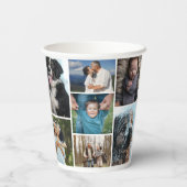 写シンプル真コラージュ7枚の写真を繰り返し 紙コップ (裏面)