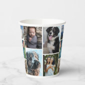 写シンプル真コラージュ7枚の写真を繰り返し 紙コップ (左)