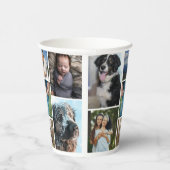 写シンプル真コラージュ7枚の写真を繰り返し 紙コップ (右)