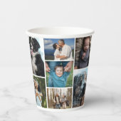 写シンプル真コラージュ7枚の写真を繰り返し 紙コップ (正面)