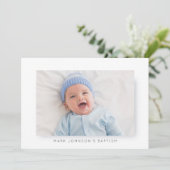 写シンプル真バプティスマスパーティの招待状 セーブザデート (スタンド正面)