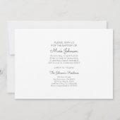 写シンプル真バプティスマスパーティの招待状 セーブザデート (裏面)