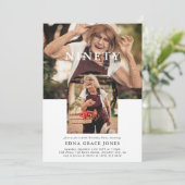 写スタイリッシュミニマル真90誕生日 招待状 (スタンド正面)