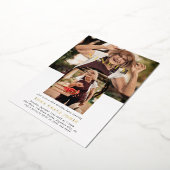 写スタイリッシュミニマル真90誕生日 箔招待状 (回転した状態)