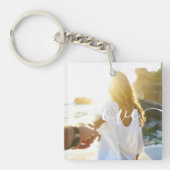 写パーソナライズされた真とスクリプトの文字 キーホルダー (正面)