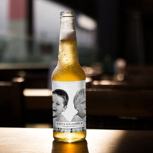 写パーソナライズされた真とメッセージ ビールラベル