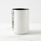 写パーソナライズされた真と文字 コーヒーマグカップ (中央)