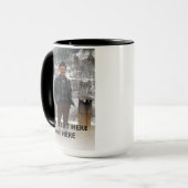 写パーソナライズされた真と文字 コーヒーマグカップ (正面左)