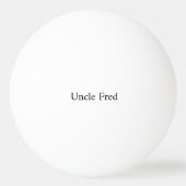 写パーソナライズされた真と文字 卓球ボール (裏面)