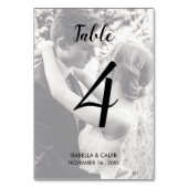 写パーソナライズされた真の表結婚番号カード テーブルナンバー (裏面)