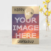 写パーソナライズされた真アップロード誕生日 カード (黄色い花)