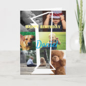 写パーソナライズされた真アップロード1歳の誕生日 カード (正面)