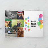 写パーソナライズされた真アップロード1歳の誕生日 カード (内部)