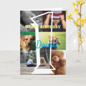 写パーソナライズされた真アップロード1歳の誕生日 カード (黄色い花)