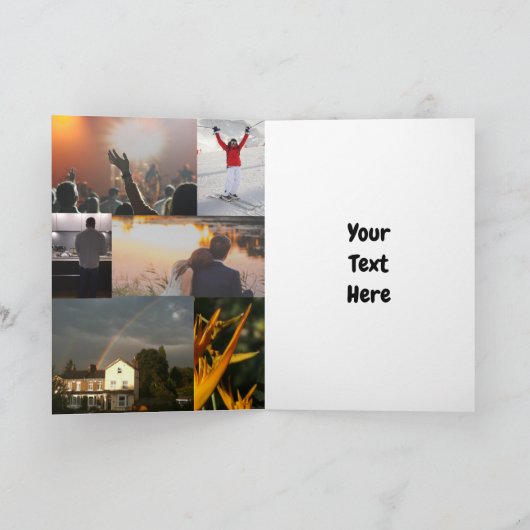 写パーソナライズされた真アップロード30歳の誕生日 カード (内部)