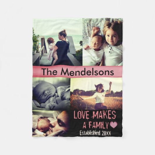 写パーソナライズされた真カスタムメッセージ フリースブランケット (正面)