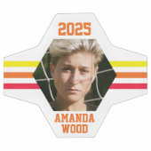 写パーソナライズされた真記念虹のストライプ サッカーボール (フラット)